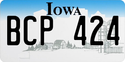 IA license plate BCP424