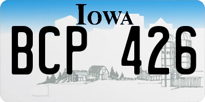 IA license plate BCP426
