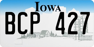 IA license plate BCP427