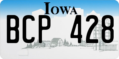 IA license plate BCP428