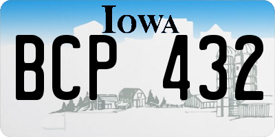 IA license plate BCP432