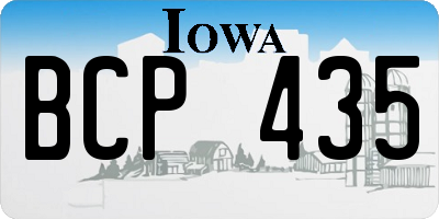 IA license plate BCP435