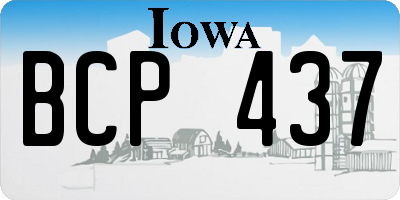 IA license plate BCP437
