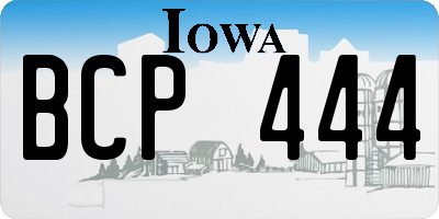 IA license plate BCP444