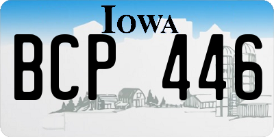 IA license plate BCP446