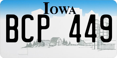 IA license plate BCP449