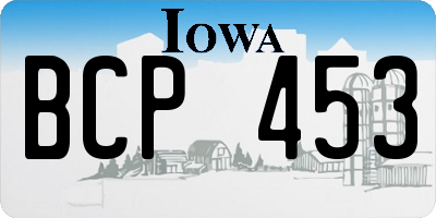 IA license plate BCP453