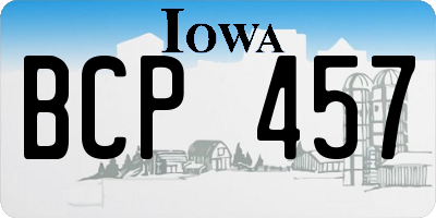 IA license plate BCP457