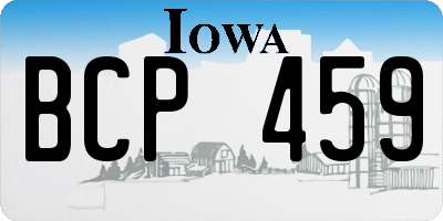 IA license plate BCP459