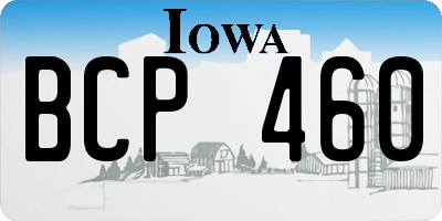 IA license plate BCP460