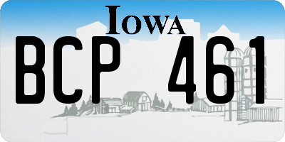 IA license plate BCP461
