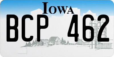 IA license plate BCP462
