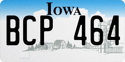 IA license plate BCP464
