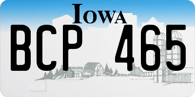 IA license plate BCP465