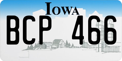 IA license plate BCP466