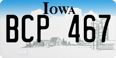 IA license plate BCP467
