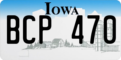 IA license plate BCP470