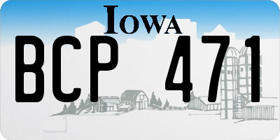 IA license plate BCP471