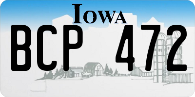 IA license plate BCP472