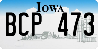 IA license plate BCP473
