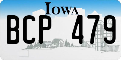 IA license plate BCP479
