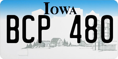 IA license plate BCP480