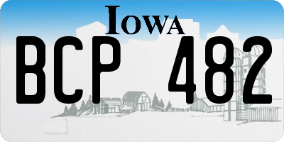 IA license plate BCP482