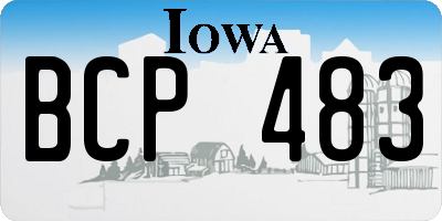 IA license plate BCP483