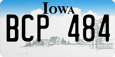 IA license plate BCP484