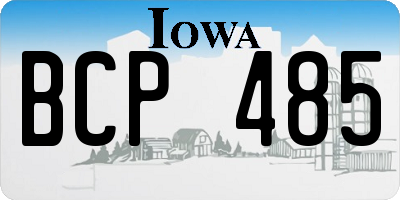 IA license plate BCP485