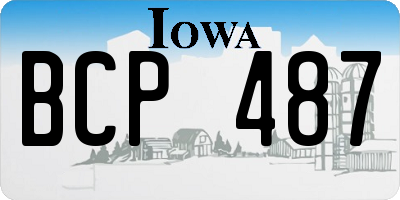 IA license plate BCP487