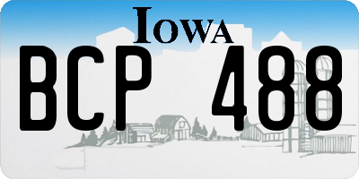 IA license plate BCP488