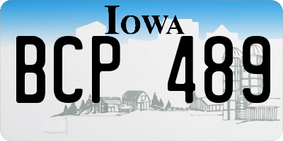 IA license plate BCP489