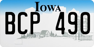 IA license plate BCP490