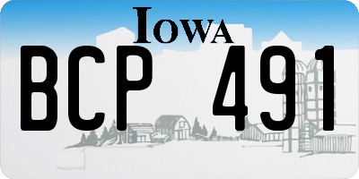 IA license plate BCP491