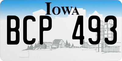 IA license plate BCP493