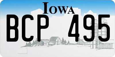 IA license plate BCP495