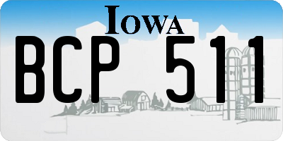 IA license plate BCP511