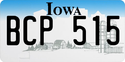 IA license plate BCP515
