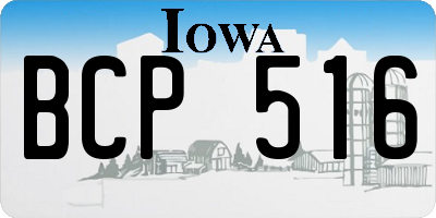 IA license plate BCP516