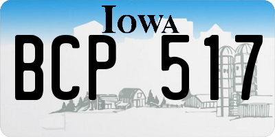 IA license plate BCP517