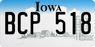 IA license plate BCP518