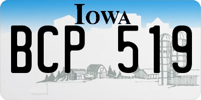 IA license plate BCP519