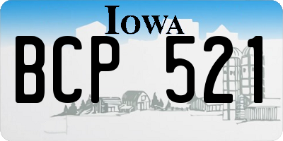 IA license plate BCP521