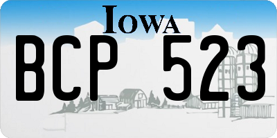 IA license plate BCP523
