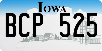 IA license plate BCP525
