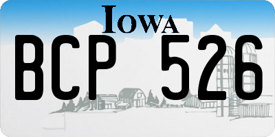 IA license plate BCP526