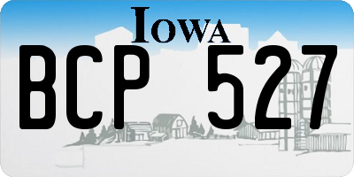 IA license plate BCP527