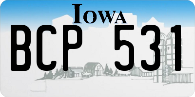 IA license plate BCP531