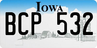 IA license plate BCP532